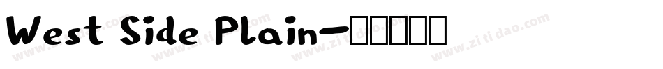 West Side Plain字体转换